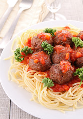 spaghetti and meatballs