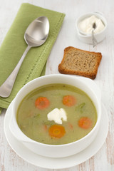 vegetable soup with beans and carrot