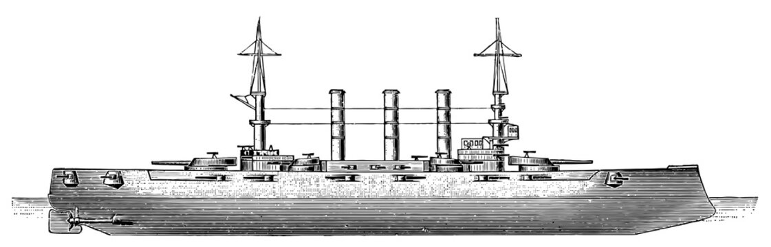 US Connecticut-class battleship USS Kansas (BB-21), 1905