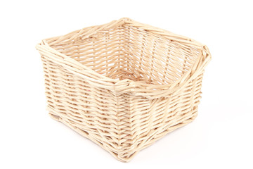 empty wooden basket