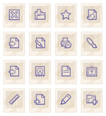 Document web icons, on paper.