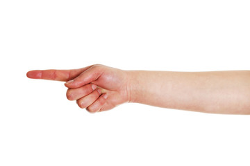 Hand with index finger