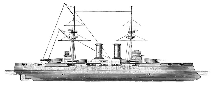 Japanese battleship Kashima, 1905