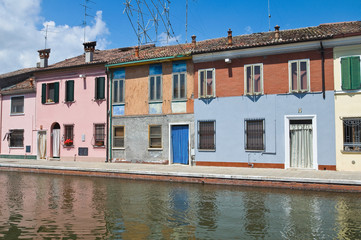 View of Comacchio. Emilia-Romagna. Italy.