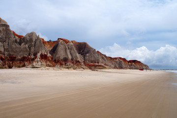 Sea cliffs and beach of Morro Branco