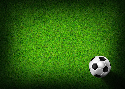 football in green grass