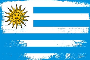 grunge uruguay flag