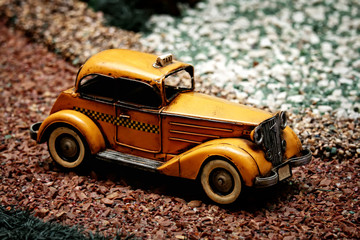 Antique taxi miniature