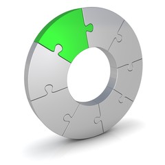 Ring Puzzle gr&uuml;n