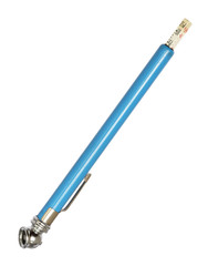 Tyre pressure gauge isolated on white background