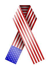 vector 4th of july ribbon isolated on white. eps10