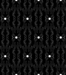 Seamless pattern in black and white