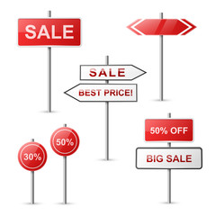 Set of vector sale banners