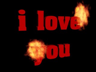 3D ich liebe dich illustration