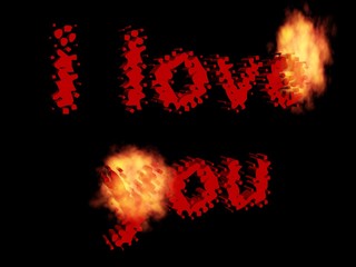 3D ich liebe dich illustration