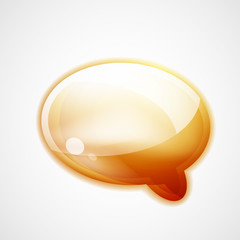 Orange speech bubble background