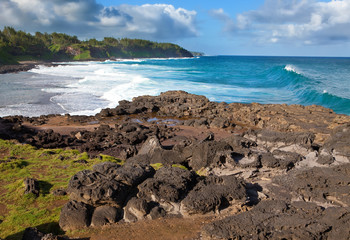 Gris Gris cape on South of Mauritius. Big waves