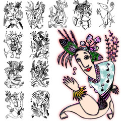 character action diva style design costume