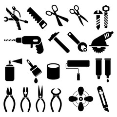 Work Tools - set of vector icons