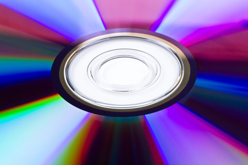 Pattern of cd/dvd disk over white