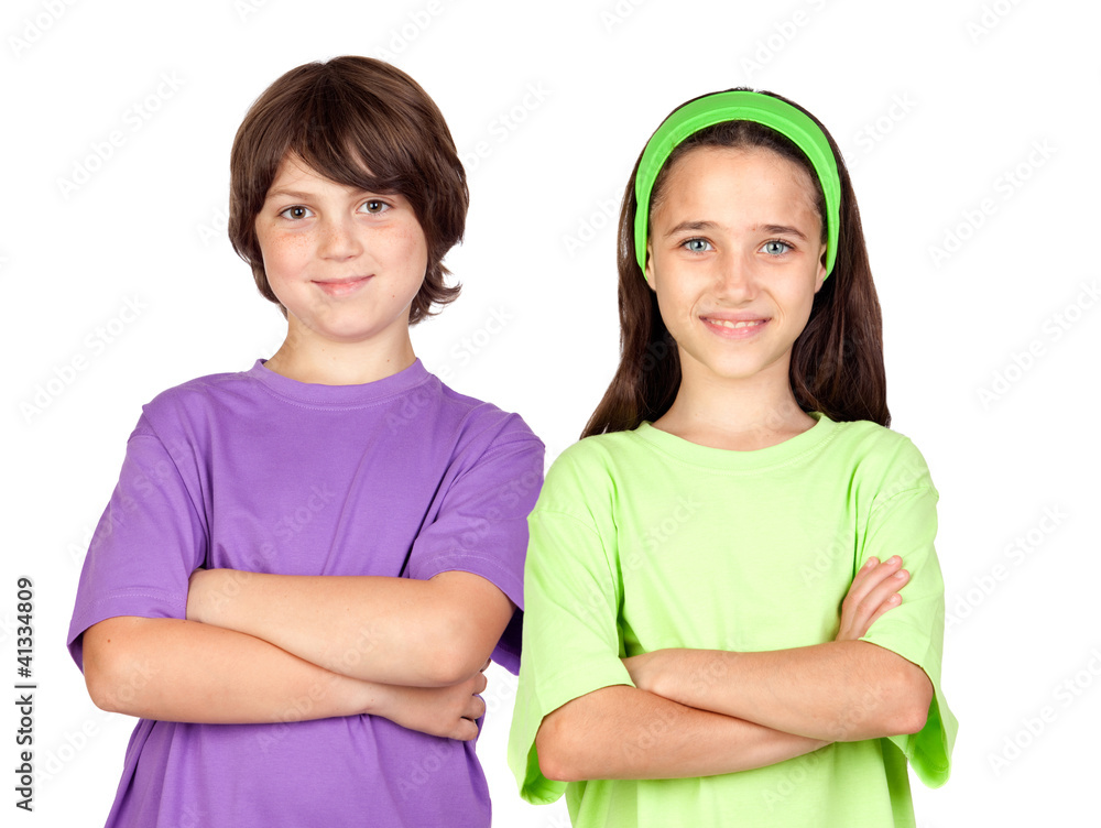 Canvas Prints couple of children with crossed arms