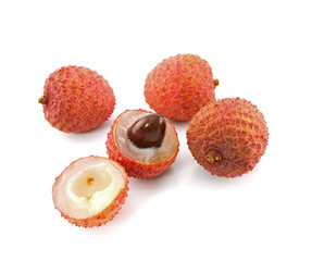 Litchi isolated on white background
