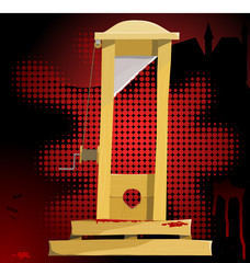 Vector illustration of a guillotine. EPS10