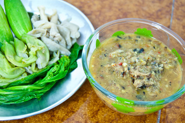Shrimp paste dip with Fish