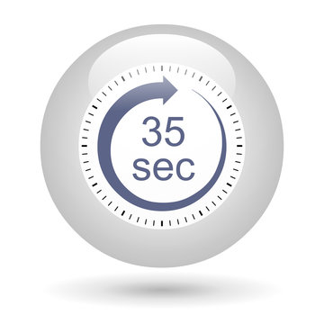 Bouton ic&ocirc;ne minuterie - 35 secondes