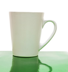 white mug isolated on a white background
