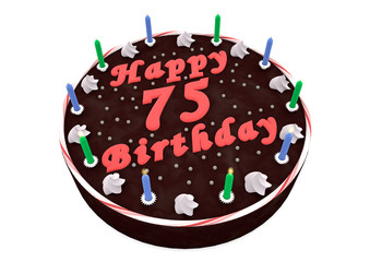 Happy Birthday Schokoladenkuchen 75
