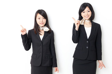 asian businesswomen showing