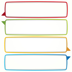 Fototapeta premium Colorful speech bubble frames.