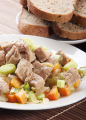 spring pork with vegetable
