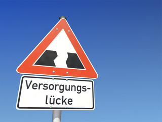 Schild Versorgungsl&uuml;cke