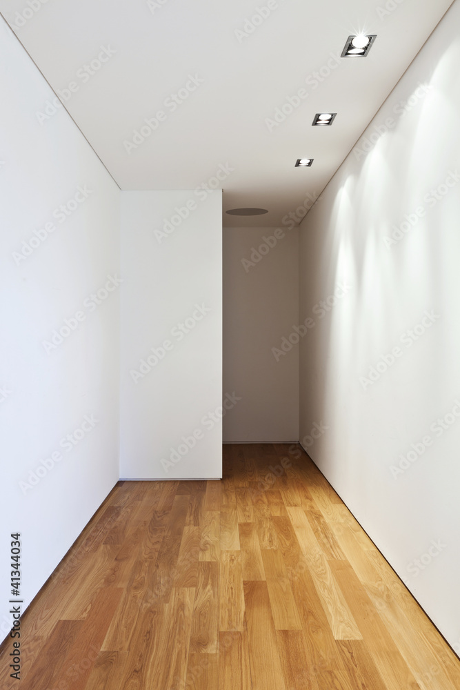 Wall mural modern house with hardwood floor,room