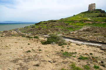 Panorama di Tharros, in Sardegna