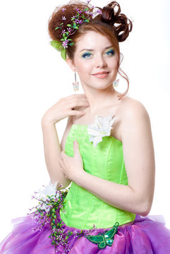 Girl in fairy costume