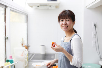 キッチンの主婦