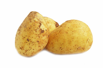 New Potato isolated on white background