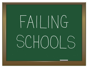 Obraz premium Failing schools concept.