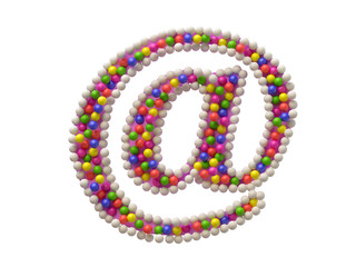 Colorful Candy e-mail Sign in 3D