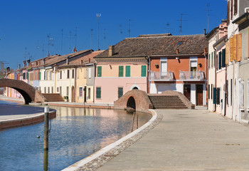 View of Comacchio, Ferrara, Emilia Romagna, Italy