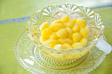 Traditional Chinese dessert cooked with bean curd skin