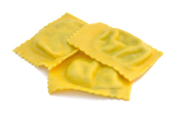 Cooked ravioli filled with spinach and ricotta - Italian p