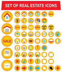 Set of 56 real estate icons
