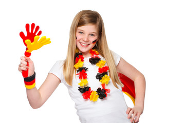 german soccer fan cheering