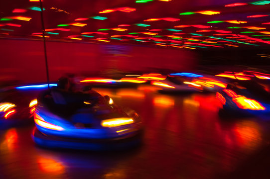 Dodgem Cars At The Fun Fair