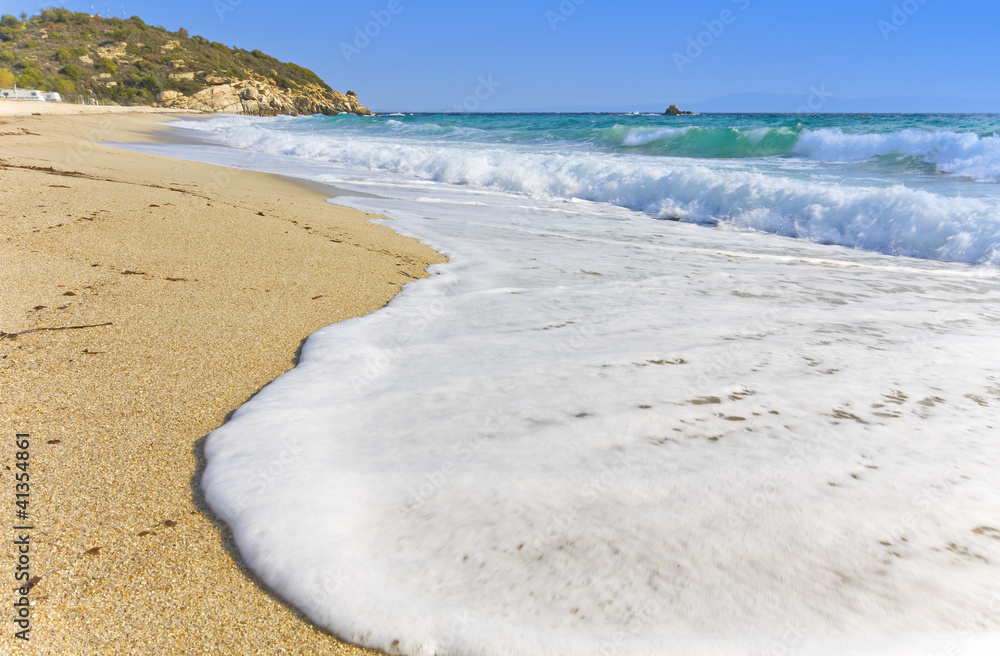 Wall mural sunny summer beach in greece