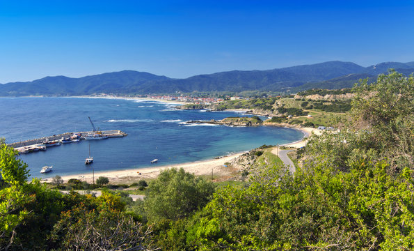 Scenic bay at Halkidiki peninsula in Greece